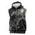 Ireland Viking Ravens Sleeveless Zip Hoodie Vegvisir Runes Pattern - Wonder Print Shop