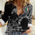 Ireland Viking Ravens Women Casual Shirt Vegvisir Runes Pattern - Wonder Print Shop