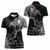 Ireland Viking Ravens Women Polo Shirt Vegvisir Runes Pattern - Wonder Print Shop