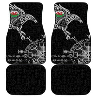 Wales Viking Ravens Car Mats Vegvisir Runes Pattern - Wonder Print Shop