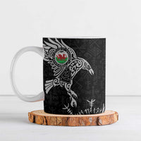 Wales Viking Ravens Ceramic Mug Vegvisir Runes Pattern - Wonder Print Shop