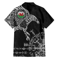 Wales Viking Ravens Family Matching Puletasi and Hawaiian Shirt Vegvisir Runes Pattern - Wonder Print Shop