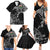 Wales Viking Ravens Family Matching Summer Maxi Dress and Hawaiian Shirt Vegvisir Runes Pattern - Wonder Print Shop