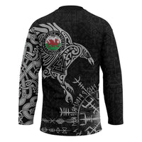 Wales Viking Ravens Hockey Jersey Vegvisir Runes Pattern - Wonder Print Shop
