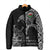 Wales Viking Ravens Padded Jacket Vegvisir Runes Pattern - Wonder Print Shop