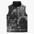 Wales Viking Ravens Sleeveless Puffer Jacket Vegvisir Runes Pattern - Wonder Print Shop