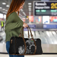 Wales Viking Ravens Travel Bag Vegvisir Runes Pattern - Wonder Print Shop