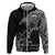 Wales Viking Ravens Zip Hoodie Vegvisir Runes Pattern - Wonder Print Shop