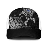 Finland Viking Ravens Baseball Net Cap Vegvisir Runes Pattern - Wonder Print Shop