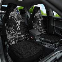 Finland Viking Ravens Car Seat Cover Vegvisir Runes Pattern - Wonder Print Shop