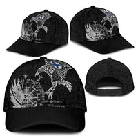 Finland Viking Ravens Classic Cap Vegvisir Runes Pattern - Wonder Print Shop