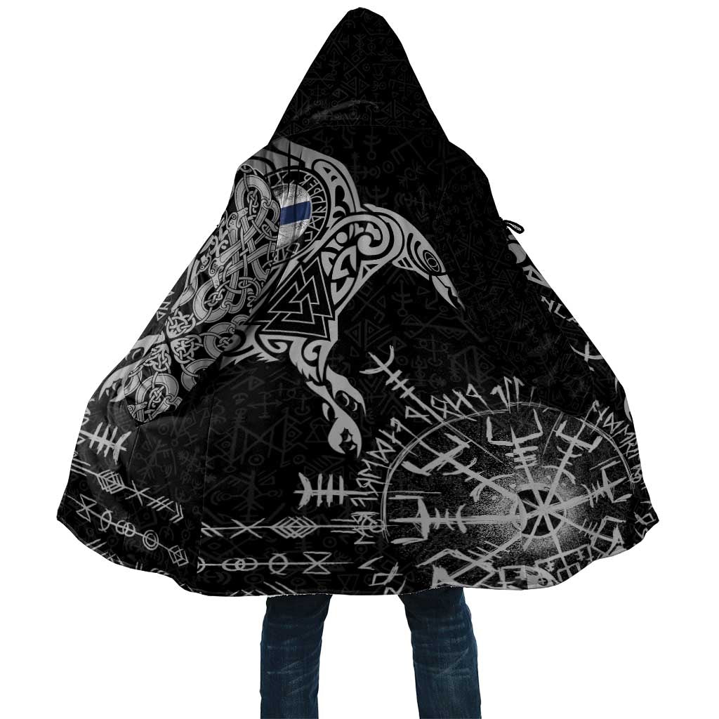 Finland Viking Ravens Cloak Vegvisir Runes Pattern - Wonder Print Shop