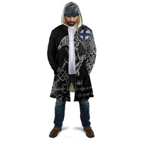 Finland Viking Ravens Cloak Vegvisir Runes Pattern - Wonder Print Shop