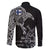 Finland Viking Ravens Family Matching Long Sleeve Bodycon Dress and Hawaiian Shirt Vegvisir Runes Pattern - Wonder Print Shop