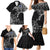 Finland Viking Ravens Family Matching Mermaid Dress and Hawaiian Shirt Vegvisir Runes Pattern - Wonder Print Shop