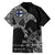 Finland Viking Ravens Family Matching Off The Shoulder Long Sleeve Dress and Hawaiian Shirt Vegvisir Runes Pattern - Wonder Print Shop