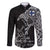 Finland Viking Ravens Family Matching Off Shoulder Maxi Dress and Hawaiian Shirt Vegvisir Runes Pattern - Wonder Print Shop