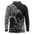 Finland Viking Ravens Long Sleeve Polo Shirt Vegvisir Runes Pattern - Wonder Print Shop
