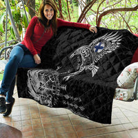 Finland Viking Ravens Quilt Vegvisir Runes Pattern - Wonder Print Shop
