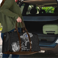 Finland Viking Ravens Travel Bag Vegvisir Runes Pattern - Wonder Print Shop