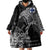 Finland Viking Ravens Wearable Blanket Hoodie Vegvisir Runes Pattern - Wonder Print Shop