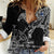 Finland Viking Ravens Women Casual Shirt Vegvisir Runes Pattern - Wonder Print Shop