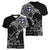 Finland Viking Ravens Women V-Neck T-Shirt Vegvisir Runes Pattern - Wonder Print Shop