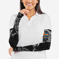 Aland Viking Ravens Arm Sleeves Vegvisir Runes Pattern - Wonder Print Shop