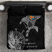 Aland Viking Ravens Bedding Set Vegvisir Runes Pattern - Wonder Print Shop