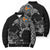Aland Viking Ravens Bomber Puffer Jacket Vegvisir Runes Pattern - Wonder Print Shop
