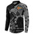 Aland Viking Ravens Button Sweatshirt Vegvisir Runes Pattern - Wonder Print Shop