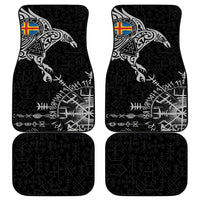 Aland Viking Ravens Car Mats Vegvisir Runes Pattern - Wonder Print Shop