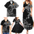 Aland Viking Ravens Family Matching Summer Maxi Dress and Hawaiian Shirt Vegvisir Runes Pattern - Wonder Print Shop