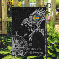 Aland Viking Ravens Garden Flag Vegvisir Runes Pattern - Wonder Print Shop