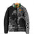 Aland Viking Ravens Padded Jacket Vegvisir Runes Pattern - Wonder Print Shop