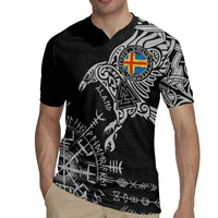 Aland Viking Ravens Rugby Jersey Vegvisir Runes Pattern - Wonder Print Shop