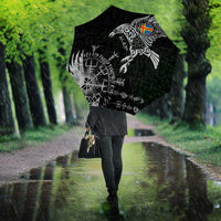 Aland Viking Ravens Umbrella Vegvisir Runes Pattern - Wonder Print Shop