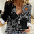 Aland Viking Ravens Women Casual Shirt Vegvisir Runes Pattern - Wonder Print Shop