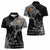 Aland Viking Ravens Women Polo Shirt Vegvisir Runes Pattern - Wonder Print Shop