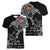 Aland Viking Ravens Women V-Neck T-Shirt Vegvisir Runes Pattern - Wonder Print Shop