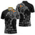 Aland Viking Ravens Zipper Polo Shirt Vegvisir Runes Pattern - Wonder Print Shop