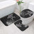 Iceland Viking Ravens Bathroom Set Vegvisir Runes Pattern - Wonder Print Shop
