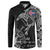 Iceland Viking Ravens Button Sweatshirt Vegvisir Runes Pattern - Wonder Print Shop