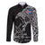Iceland Viking Ravens Family Matching Long Sleeve Bodycon Dress and Hawaiian Shirt Vegvisir Runes Pattern - Wonder Print Shop