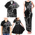 Iceland Viking Ravens Family Matching Tank Maxi Dress and Hawaiian Shirt Vegvisir Runes Pattern - Wonder Print Shop
