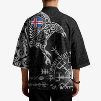 Iceland Viking Ravens Kimono Vegvisir Runes Pattern - Wonder Print Shop