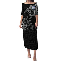 Iceland Viking Ravens Puletasi Vegvisir Runes Pattern - Wonder Print Shop