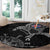 Iceland Viking Ravens Round Carpet Vegvisir Runes Pattern - Wonder Print Shop
