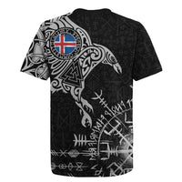 Iceland Viking Ravens Rugby Jersey Vegvisir Runes Pattern - Wonder Print Shop