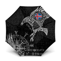 Iceland Viking Ravens Umbrella Vegvisir Runes Pattern - Wonder Print Shop